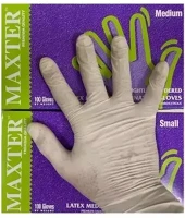 Maxter ORI_54804_AKCIO Gumikesztyű latex púderes m 100 db/doboz  (lassithatja a szállitást) kép