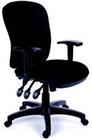 Mayah COR_BBSZVV13 irodai szék, állítható karfával, fekete gyöngyszövet-borítás, fekete kép