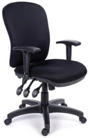 Mayah COR_BBSZVV13SP irodai szék, állítható karfával, fekete gyöngyszövet-borítás, fekete kép