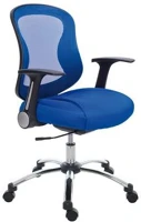 Mayah COR_BBSZVV16 irodai szék, karfával, kék szövetborítás, feszített hálós háttámla kép