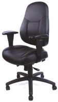 Mayah COR_BBSZVV45 irodai szék, állítható karfával, fekete, puha bonded bőrborítás kép