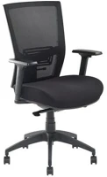 Mayah COR_BBSZVV67 irodai szék, karfás, fekete szövetborítás, feszített hálós háttámla kép