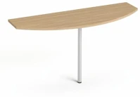 Mayah SV-49/IBXT49K tárgyalótoldat, íves, szürke fémlábbal, 45x140 cm, mayah 
