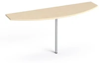 Mayah SV-50/IBXT50J tárgyalótoldat, íves, szürke fémlábbal, 50x160 cm, mayah 