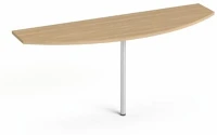 Mayah SV-50/IBXT50K tárgyalótoldat, íves, szürke fémlábbal, 50x160 cm, mayah 