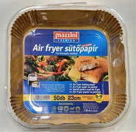 Mazzini 103059 sütőpapír, szilikonos, air fryer készülékhez, szögletes, 23 cm, 50 db kép