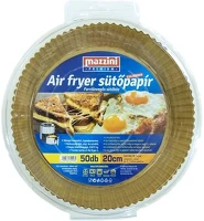 Mazzini 12.02250 Sütőpapír forró levegős sütőhöz  4,5cm magas 20cm átm 50 darabos kép
