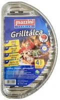 Mazzini COR_KHK1073 Grilltálca, 19x32 cm, félkör alakú, 4 db,  