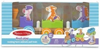 Melissa & doug 279130 Bébi és tipegő fajátékok, húzható farm vonat