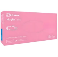 Mercator medical DA503XSZCO5906615035336 Nitrylex pink nitril púdermentes világos rózsaszín vizsgálókesztyű m kép