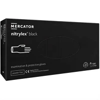 Mercator medical RD30104005 Nitrylex black nitril púdermentes fekete vizsgálókesztyű xl kép