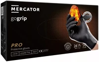 Mercator medical RP30023004 gogrip (black)nitril védőkesztyű fekete púdermentes,gyémánt textúrált kép