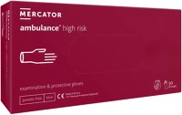 Mercator medical VIZSGÁLÓKESZTYŰ L,50 AMBULANCE HIGH RISK latex púdermentes kék,vastag kép