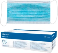 Mercator medical W413100130_0028 Opero szájmaszk eco 3 rétegű kék flíz, gumis (50 db/doboz) kép