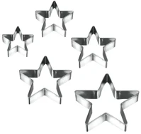 Metaltex MX252376 Sütikiszúró fém csillag 4-5-6-7-8cm 5db/cs kép