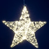 Micro KAD40 csillag fém dekoráció, 320db melegfehér kép