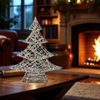 Micro KAD45 fém fenyő dekoráció, 160db melegfehér kép