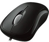 Microsoft 4YH-00007 Basic optikai egér - fekete kép