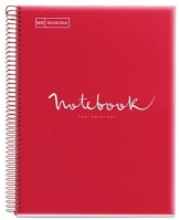 Miquelrius A152240027 Emotions a5 pp 120 lapos piros kockás spirálfüzet kép