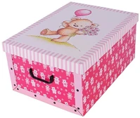 Miss space 7020 Tárolódoboz  maxi 51x37x24 cm maci piros kép