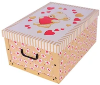 Miss space 7021 Tárolódoboz  maxi 51x37x24 cm maci krém kép