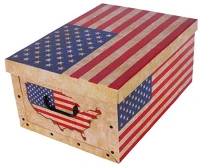 Miss space 7047 Tárolódoboz  maxi 51x37x24 cm zászló amerika kép