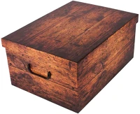 Miss space 7070 Tárolódoboz  maxi 51x37x24 cm láda famintás barna kép