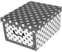 Miss space 7081 Tárolódoboz  maxi 51x37x24 cm pöttyös szürke kép