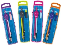 Mitama 23215 Körző  iskolai ergonomikus pótheggyel színes 2 db-os klt. kép