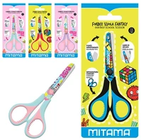 Mitama 61286 Olló  13 cm iskolai bliszteres vegyes színek kép