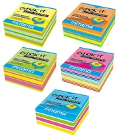 Mitama 61914 Öntapadós jegyzettömb  75x75 mm 500 lapos neon színek kép