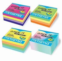 Mitama 62853 Öntapadós jegyzettömb  51x51 mm 400 lapos élénk színek kép