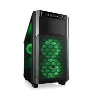 Modecom AM-REA-G-10-000000-0002 Modecom számítógépház - rea glass rgb (matx, itx,  2xusb3.0; 1xusb2.0, hd audio; memóriakártya olvasó, fekete) kép