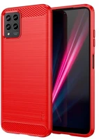 Mofi GP-131955 szilikon telefonvédő ütésállóság, karbon minta, piros kép
