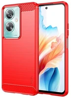 Mofi GP-153740 Oppo a79 5g  szilikon telefonvédő ütésállóság, karbon minta, piros kép