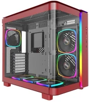 Montech 4710562747942 King 95 pro táp nélküli ablakos ház piros kép