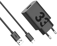 Motorola MOTOCHAR33W Turbopower hálózati töltő usb aljzat 33w, gyorstöltő + type-c kábel, fekete kép