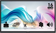 Msi 60 HZ, 4MS monitor business pro mp165 e6, 15,6
