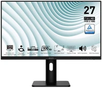 Msi 100HZ, 1MS, 1000:1 Msi monitor business pro mp273ap 27"; fhd 1920x1080, ips 16:9 , hdmi, dp, vga, pivot, black kép