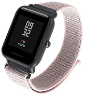 Mybandz 20SKU1609 Tépőzáras rugalmas szövet óraszíj / pink-homok / 20mm kép