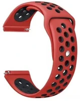 Mybandz 20SKU2066 Lélegző szilikon óraszíj / piros-fekete / 20mm kép