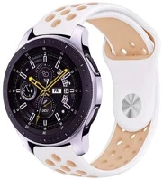 Mybandz 20SKU2086 Lélegző szilikon óraszíj /fehér-púder/ 20 mm kép