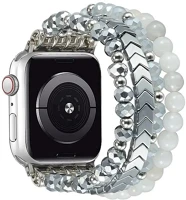 Mybandz 56702 Apple watch gyöngyös - fém óraszíj, 40 - 41 - 42 mm kép