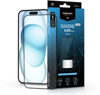 Myscreenprotector la-2330 Apple iphone 15 plus/15 pro max edzett üveg képernyővédő fólia - myscreen       protector diamond glass lite edge2.5d full glue - fekete