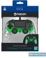 Nacon 2804956 Ps4 átlátszó-halványzöld vezetékes kontroller kép