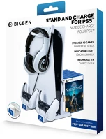 Nacon 2808910 Ps5 konzolokhoz kiegészítő tartó és töltő állomás kép