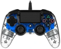 Nacon PS4OFCPADCLBLUE Wired illuminated compact usb gamepad transparent/blue kép