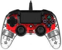 Nacon PS4OFCPADCLRED Illuminated compact usb gamepad transparent/red kép