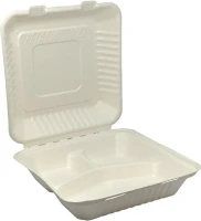 Natúr 12667 Papírdoboz eldobható 3 részes komp cukornád lebomló 23x23x8cm kép