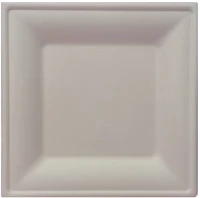 Natúr 15594 Szögletes eldobható papírtányér KOMP cukornád lebomló 26x26 cm kép